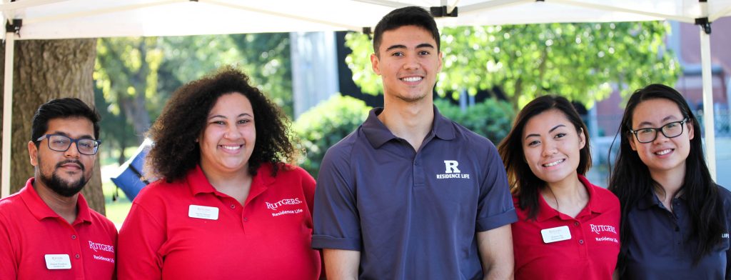 Image of 5 Resident Assistants standing side by side