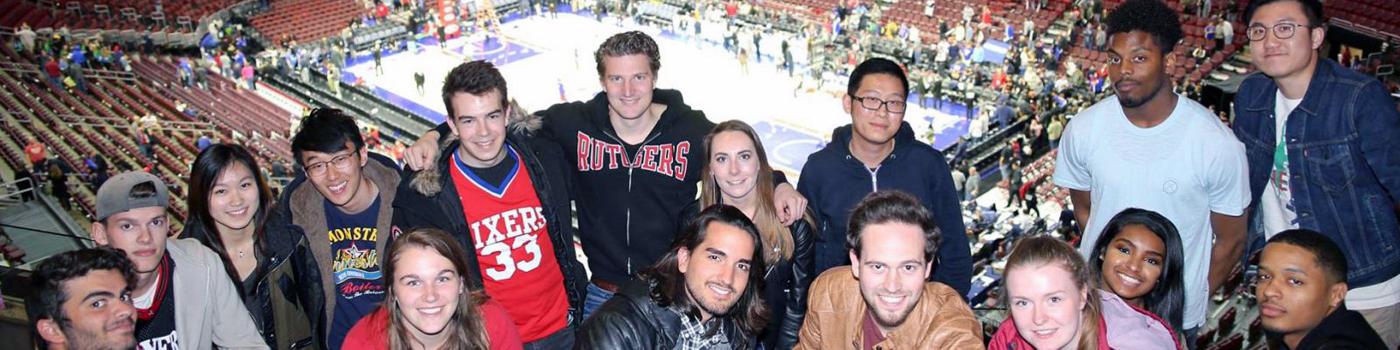 Group of students at a game
