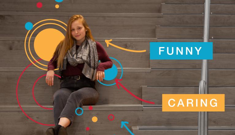 Carlee on the stairs